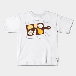 Fancy Cheese Board Kids T-Shirt